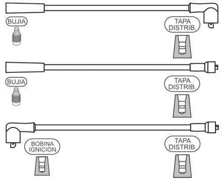 PRESTOLITE CABLE BUJIA DAIHATSU DOMINO NEW 1.0-0.8 1990>