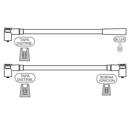 PRESTOLITE CABLE BUJIA ALFA ROMEO 75IE-164 TWIN 2.0 1992> M4-PIN