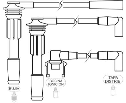 PRESTOLITE CABLE BUJIA CLIO RSI 16V WILLIAMS  / 1302.0648  / CABLE BUJIA CLIO RSI 16V WILLIAMS