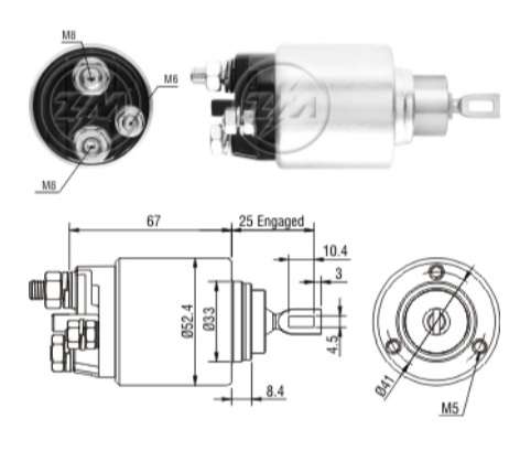 ZM SOLENOIDE DUCATO-JUMPER-BOXER 2.2-TRANSIT 12V  
