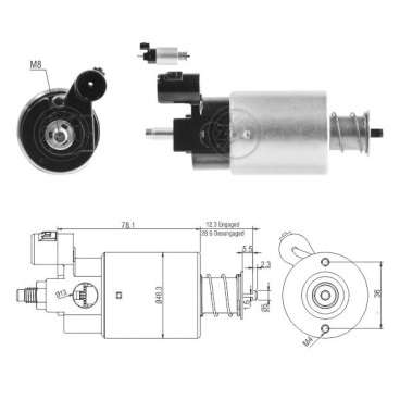 ZM SOLENOIDE CHRYSLER DODGE RAM 1500- WRANGLER 12V  