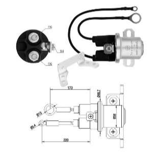 ZM SOLENOIDE M-BENZ 1632-1634-1938 24V  