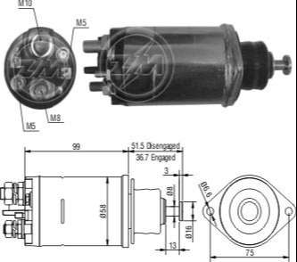 ZM SOLENOIDE FORD CAMIONES 28 MT 12V  