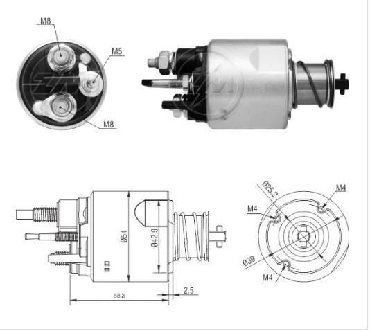 ZM SOLENOIDE DUSTER-CLIO-KANGOO-SCENIC-LOGAN 1.6 12V  