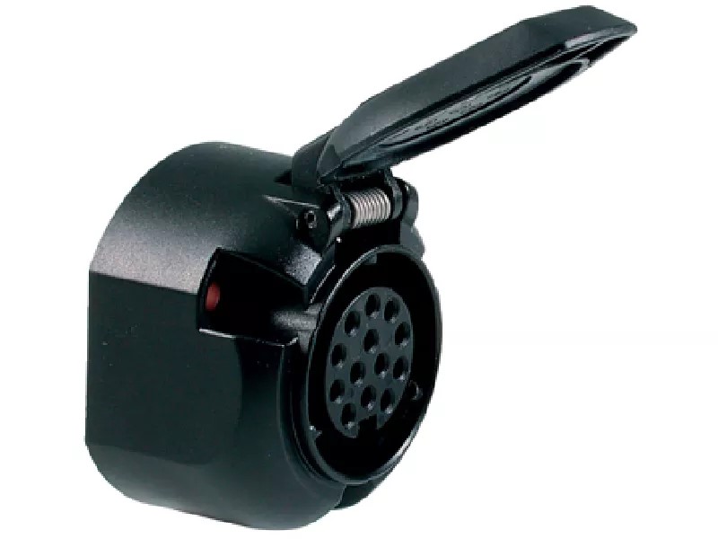 NOSSO ENCHUFE P/ACOPLADO 12V FICHA HEMBRA 13 SALIDAS TERMOPL  / TERMOPLASTICO 