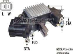 NOSSO REGULADOR VOLTAJE T/HITACHI CHEVROLET C/PORTA CARBON  / 12V 
