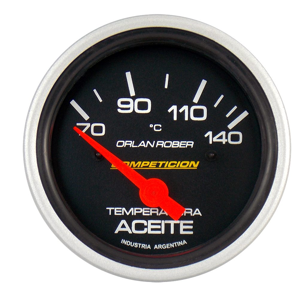 OR TERMOMETRO ELECTRICO ACEITE 12V 70-140° 60MM *COMPETICION NEGRO*