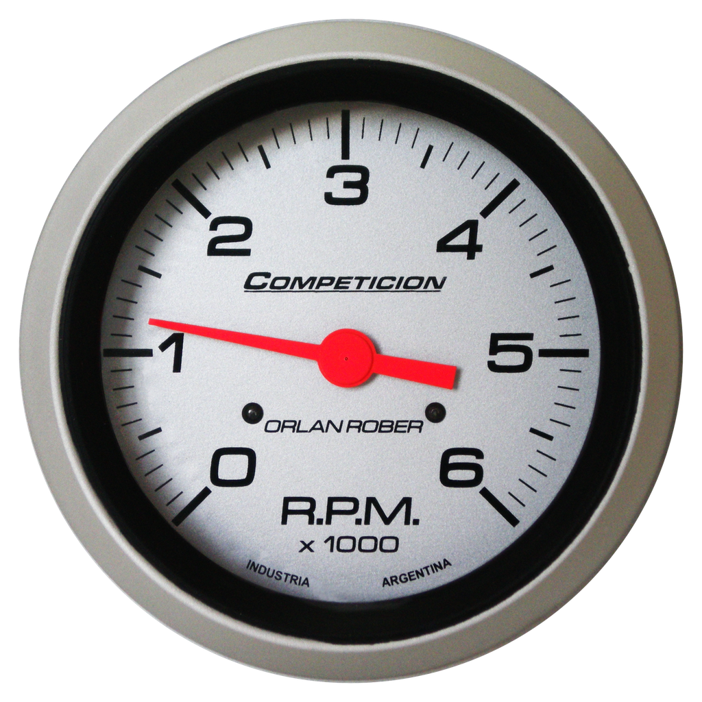 OR TACOMETRO 6000 RPM 12V *H-COMP PLATA*