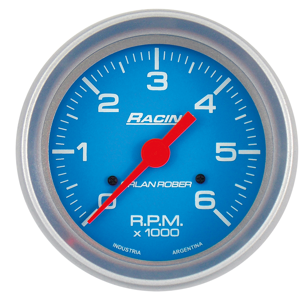 OR TACOMETRO 12V 6000 RPM DIESEL 80MM *CELESTE* (AD)