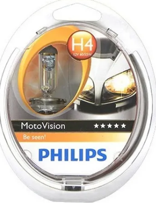PHILIPS LAMPARA HALOG H4 PT43 12V 60/55W MOTO VISION (X1)