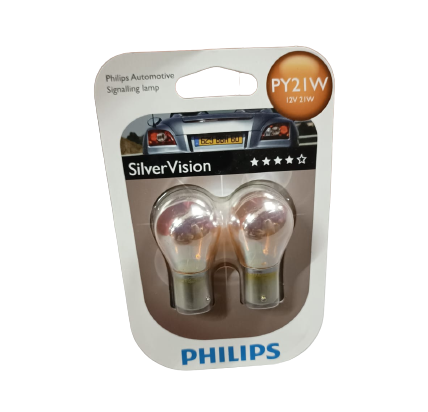 PHILIPS LAMPARA 1 POLO P/DESPLAZADA 12V 21W PERLADA (JUEGO X2)