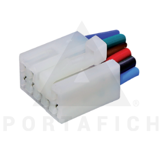 PORTAFICH FICHA 8 VIAS BOTON VIDRIO ELECTRICO  