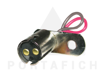 PORTAFICH PORTALAMPARA CON SOPORTE CORTO 2 POLOS  