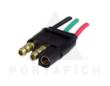 PORTAFICH FICHA 3 VIAS- 2 MACHOS 1 HEMBRA  