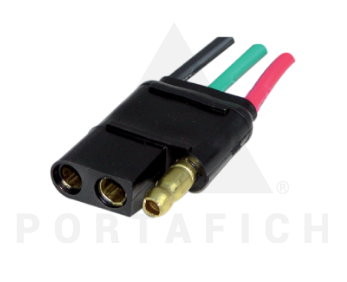 PORTAFICH FICHA 3 VIAS- 1 MACHO 2 HEMBRAS  