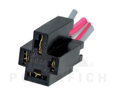 PORTAFICH FICHA 4 VIAS MINI RELAY 70 AMP  