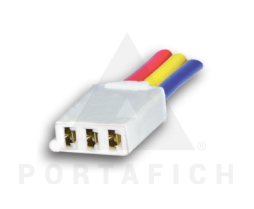 PORTAFICH FICHA 3 VIAS MACHO TERM 2.8MM  