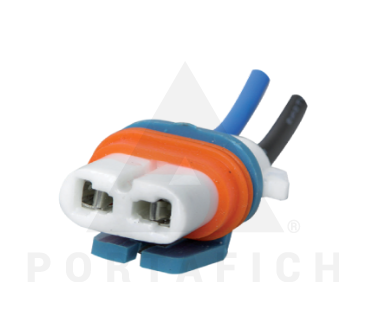 PORTAFICH FICHA 2 VIAS LAMPARA 9005-9006  