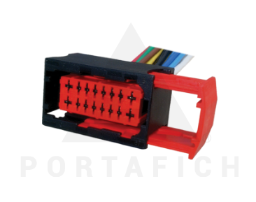 PORTAFICH FICHA 16 VIAS CONEXION FUSIBLERA P 206-P 306  