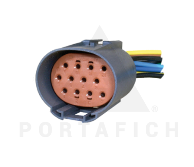 PORTAFICH FICHA 12 VIAS VANO MOTOR MACHO FORD  