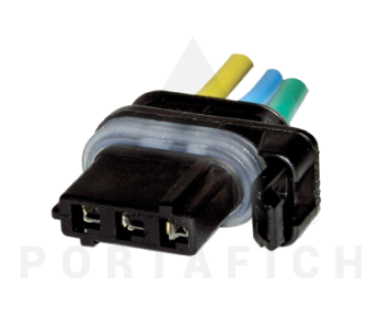 PORTAFICH FICHA 3 VIAS MACHO BULBO ELEC REN  