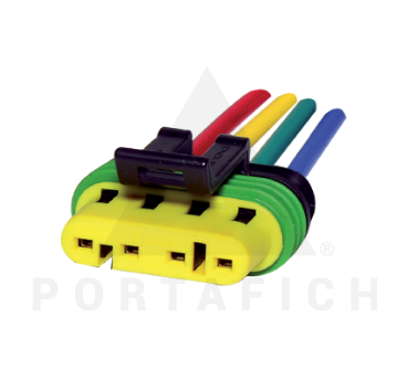 PORTAFICH FICHA 4 VIAS BOBINA IGNICION-BOMBA NAFTA CLIO 1.0 1.2 KANGOO PALIO SIENA IDEA