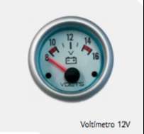 REIMOTOR VOLTIMETRO BLANCO 12V 52MM